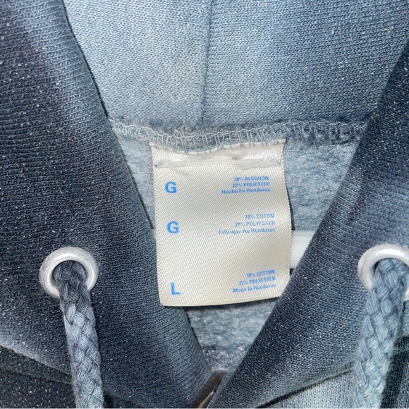 Men's Baws Bear Tie Due Swirl Black Gray White Black Red Hoodie Sweatshirt Large - Picture 8 of 13